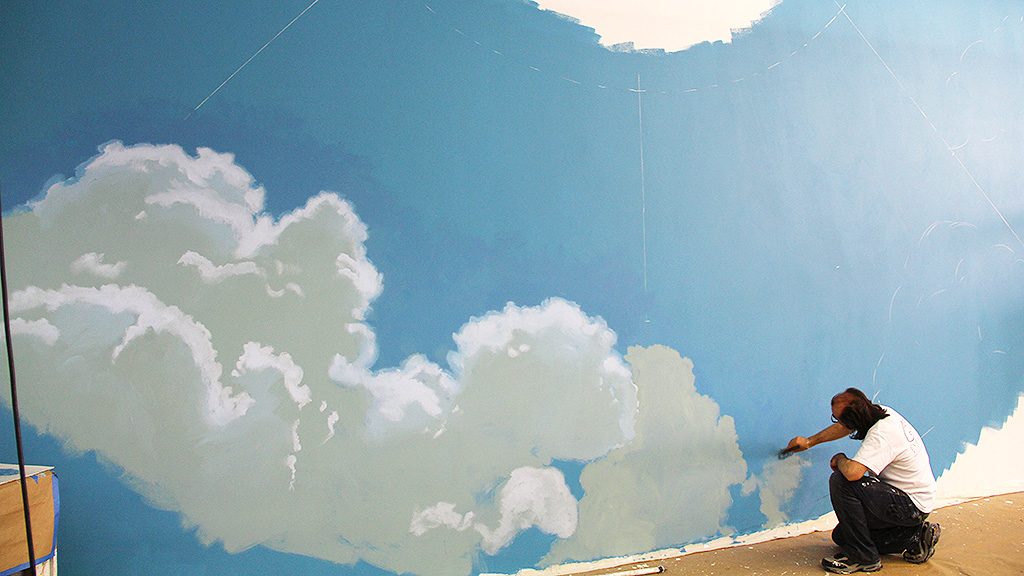 Mural painting for NYC Public Library